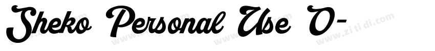 Sheko Personal Use O字体转换